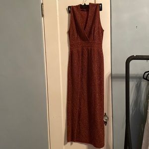 Peruvian Connection Metallic Knit Dress